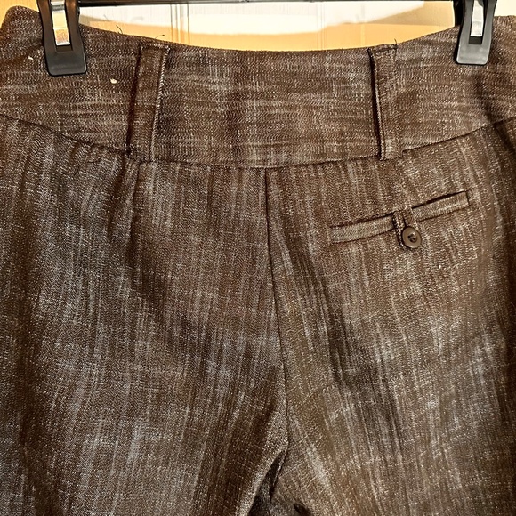 Linen Look Wide Leg Heavy Cotton Trousers Preppy Academia Office - Picture 3 of 14